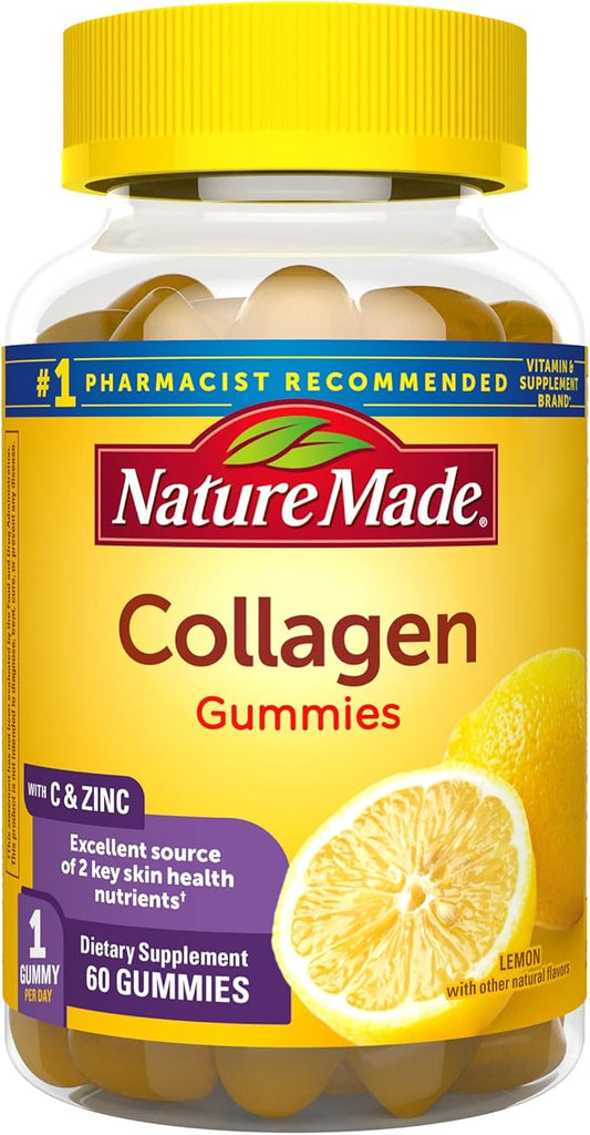 Nature Made Collagen Gummies with Vitamin 60 Gummies, 60 Day