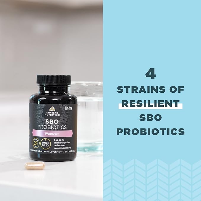 Probiotics for Women by Ancient Nutrition, 30ct, Digestive 25 Billion