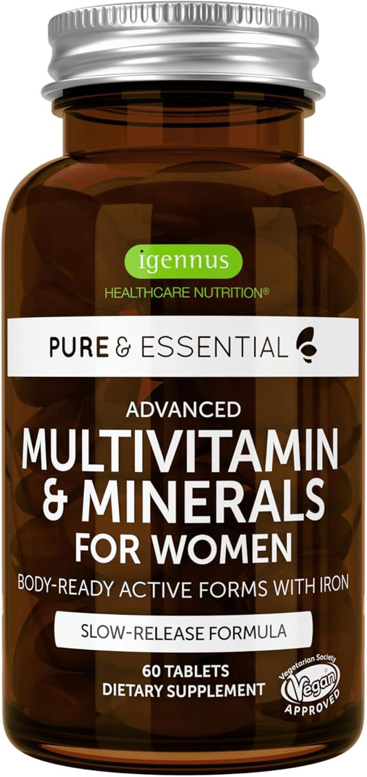 Methylated Women's Multivitamin, Methylated Folate 60 Tablets,