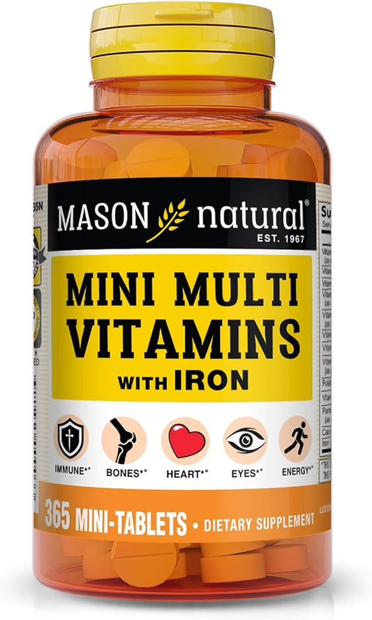 MASON NATURAL Mini Multi Vitamins B1, B2, B2, B3, B3, B6, B6, B12, B12, Folate 1 Year
