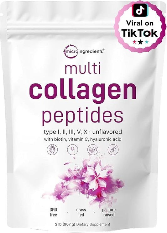 Micro Ingredients Multi Collagen Protein Powder, 2 Pounds