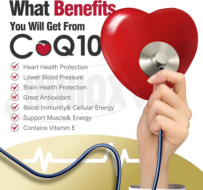 CoQ10 200mg Softgels for Heart Health, CoQ10 Nutritional 60 Softgels