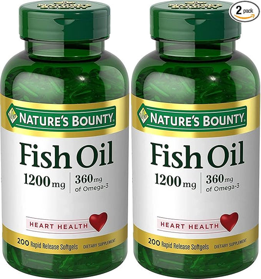 Nature's Bounty Fish Oil, Supports Heart 1200 Mg, 200 Ct 2)