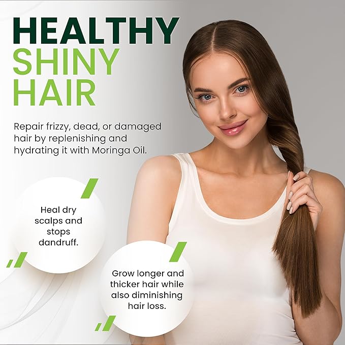 100% Pure Moringa Oil Organic for Face, Hair, Nails and Dry Skin - USDA Certified Single Origin Moringa Oleifera Seeds Extract - 3rd Party Tested, Cold Pressed & Unrefined Organic Moringa Seed Oil
