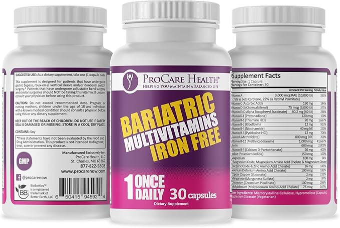 Bariatric Multivitamin | Capsule | Iron 30 Count