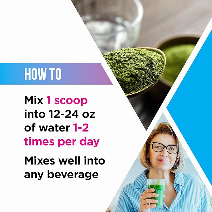 Livingood Daily Greens Powder (Original) - Green Juice Powder Supplement with Spirulina, Chlorella, Broccoli, Spinach for Energy & Digestive Support - Powdered Super Greens for Gut Health, 30 Servings