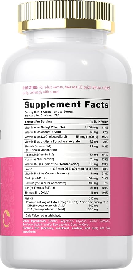 Carlyle Multivitamin for Women with Iron 200 Softgel