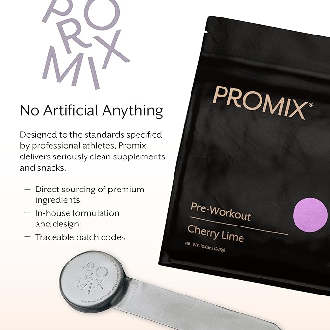 Promix Pre-Workout Powder, Cherry Lime B12, Caffeine,
