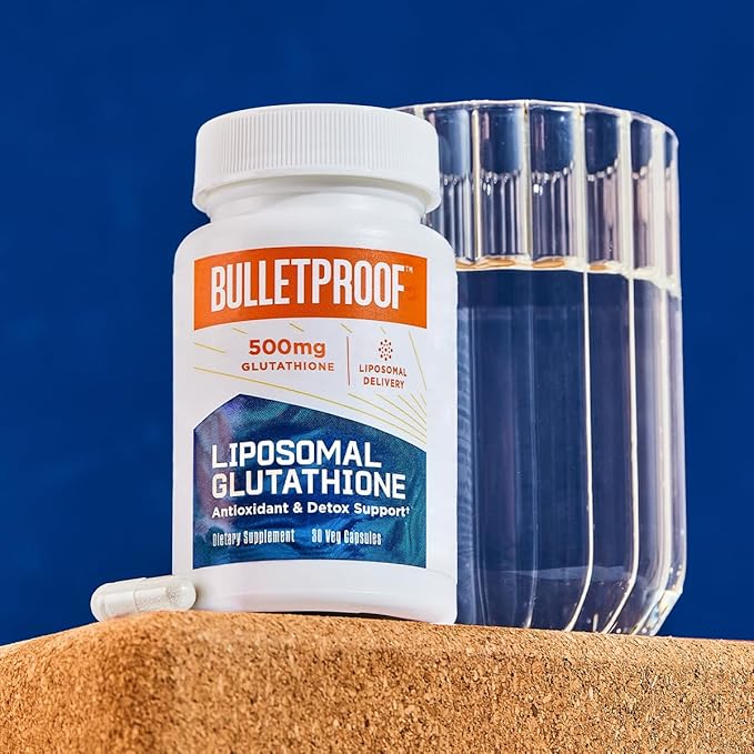 Bulletproof Liposomal Glutathione Force Antioxidant Capsules, 30 Count, 30 Servings