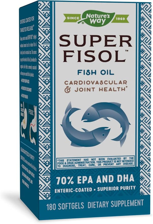 Nature's Way Super Fisol Premium Fish 70% EPA/DHA, 180 Softgels