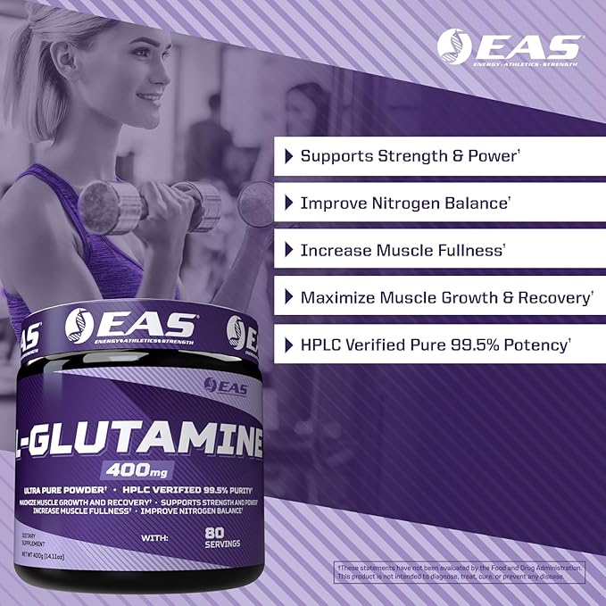 L-Glutamine Powder | 99.5% Purity AjiPure 400mg, 80 80 Servings