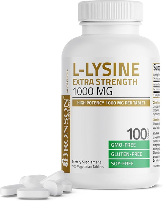 Bronson L-Lysine Extra Strength 1000 MG 100 Vegetarian