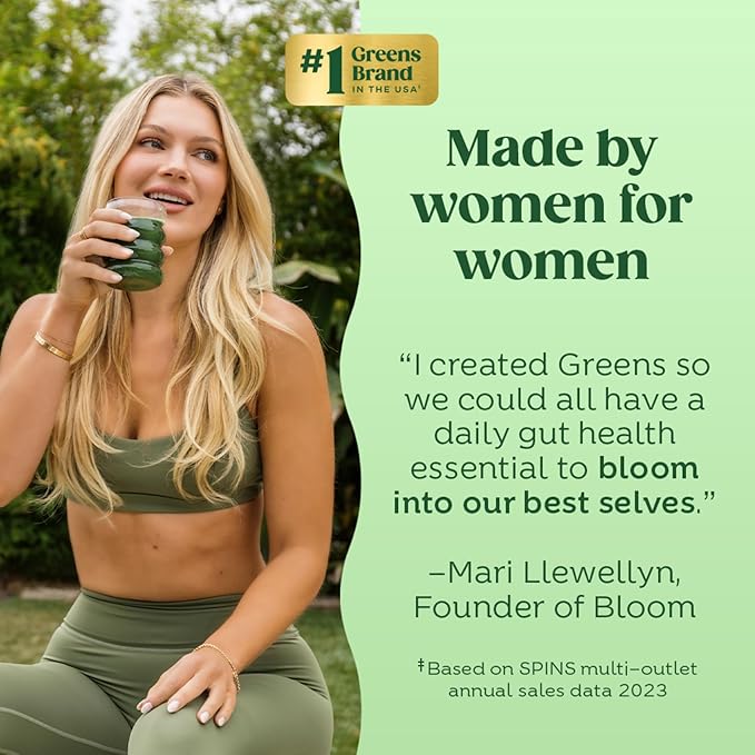 Bloom Nutrition Superfood Greens Powder, Digestive 60 SVG,