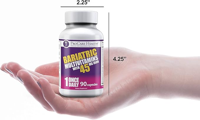 ProCare Health | Once Daily Bariatric 45mg Iron 90 Count