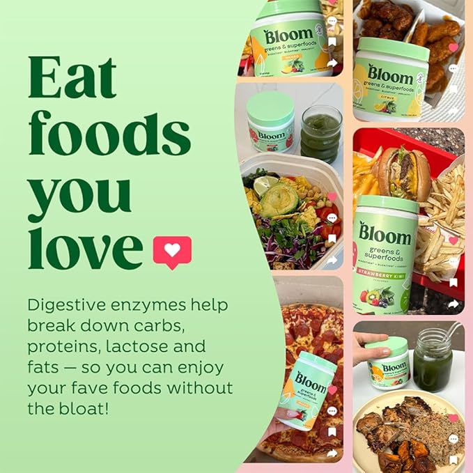 Bloom Nutrition Superfood Greens Powder, Digestive 30 SVG,