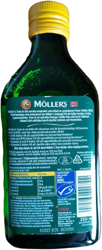 Möllers Tran Cod Liver Oil 250 8.45 fl Omega-3 |