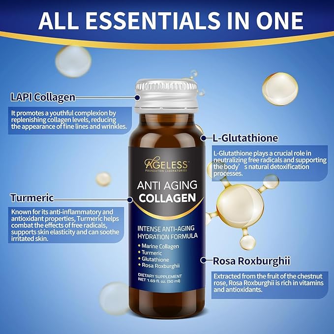 Ageless Anti Aging Collagen Liquid 50 ml (10 Count)