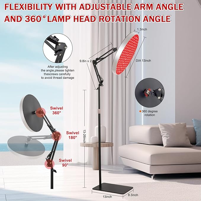13" Round Red Light Therapy 660nm Red 850nm Infrared