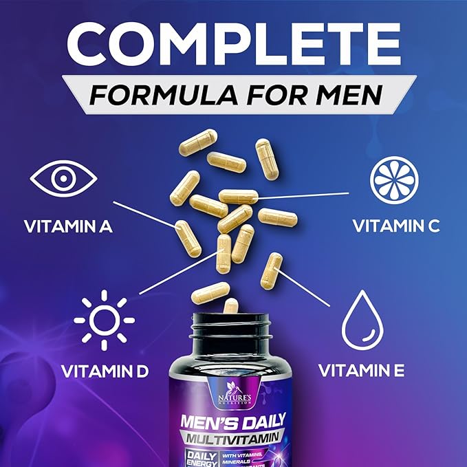 Premium Multivitamin for Men B12, Zinc, 120 Multivitamin
