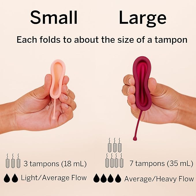 2 Menstrual Discs 100% Medical-Grade 1 for 12 Hours 3 and 7 Tampons