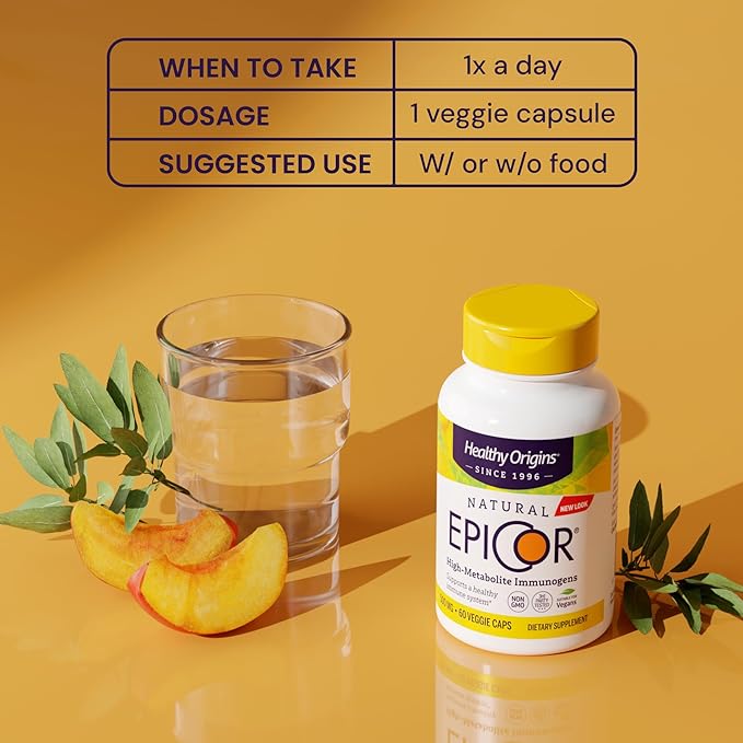 Healthy Origins EpiCor 500 mg (Immune Support, Non-GMO, Gluten Free), 150 Veggie Capsules