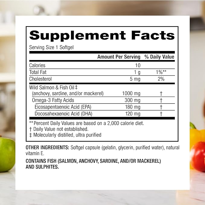 Webber Naturals Fish Oil 1,000 mg 300 mg Omega-3 Per 210 Softgels,