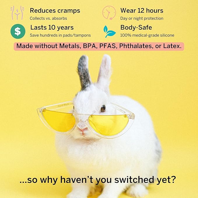 2 Pixie Menstrual Cups 100% Medical-Grade 1 for 12 Hours
