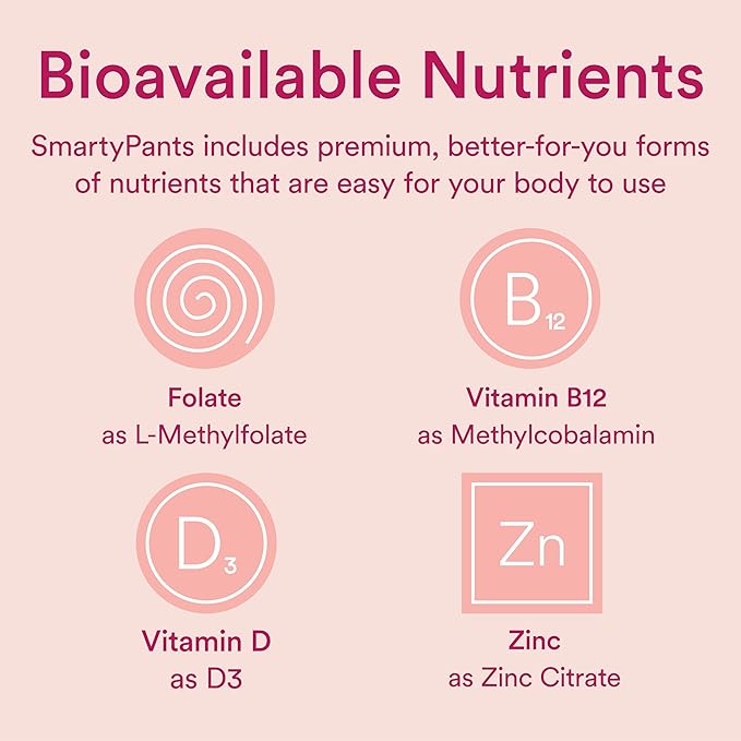 SmartyPants Women's Multivitamin Gummies: Omega 3 CoQ10, Vitamin D3, C, B12, B6, B6, Vitamin 180 Count (30 Day