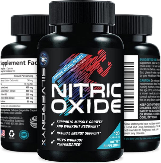 Extra Strength Nitric Oxide Supplement L 3X Strength 120 Capsules