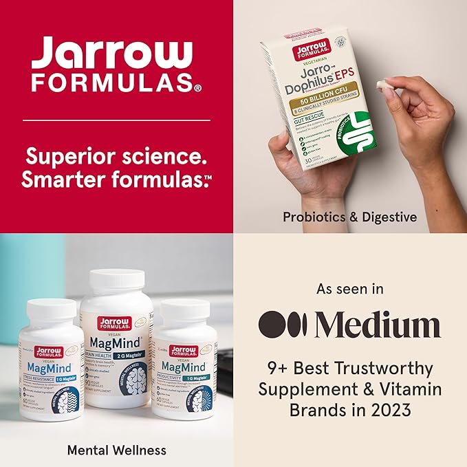 Jarrow Formulas L-Glutamine 1000 mg 100% L-Glutamine 100 Servings