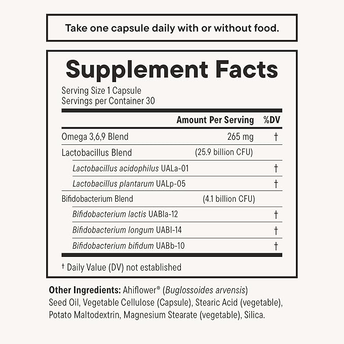 Nouri Digestive Health Probiotic and Omega 30 Day