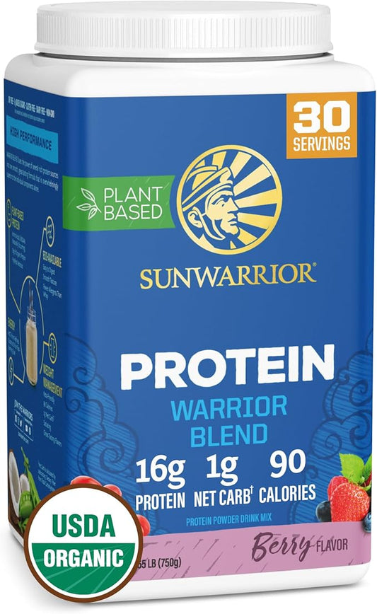 Sunwarrior Vegan Organic Protein Powder Plant-Based 30 Servings