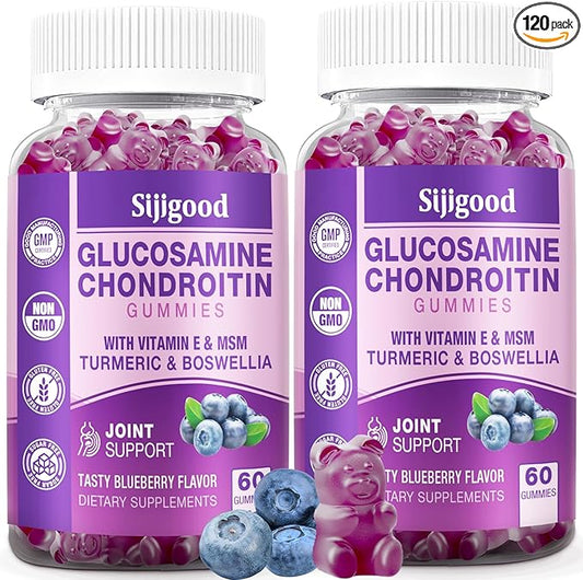 2 Pack Glucosamine Chondroitin Gummies 120 Gummies