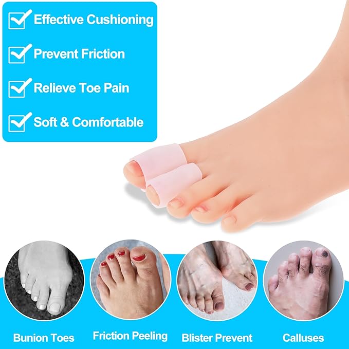 12 Pcs Silicone Toe Sleeves, Soft