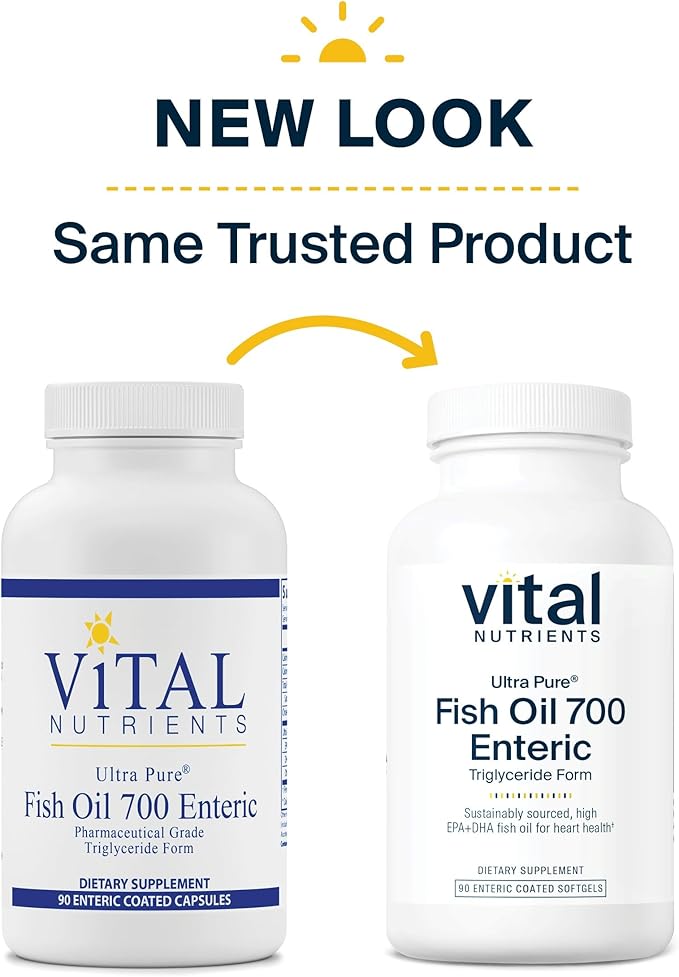 Vital Nutrients Ultra Pure® Fish Oil 700 Enteric Omega-3 Fatty 90 Count
