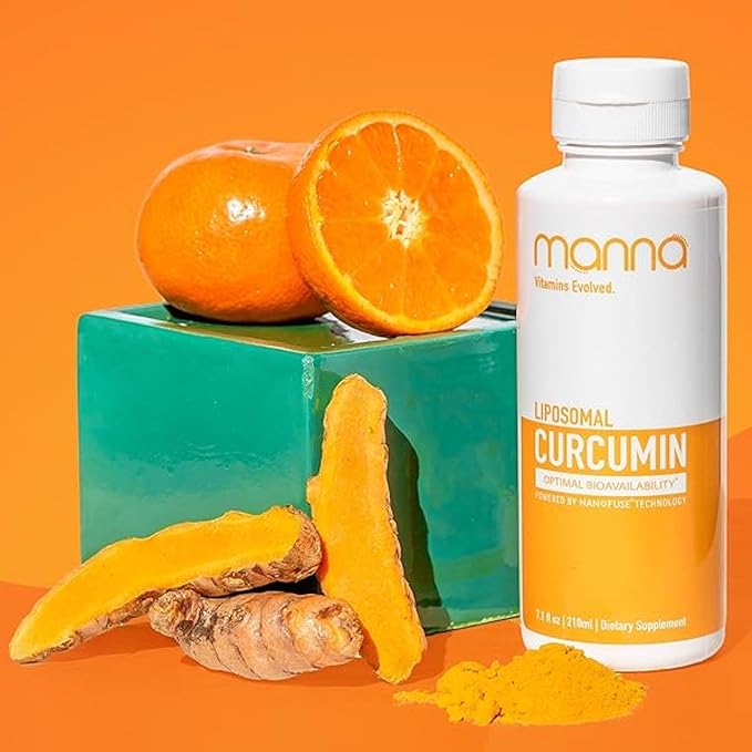 Manna Vitamins Evolved Liposomal Liquid Curcumin for Advanced Absorption Best Turmeric Supplement for a Healthy Life (2 Pack)