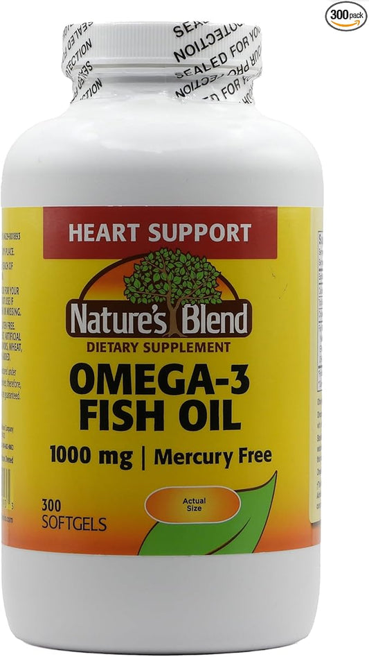 Nature's Blend Omega-3 Fish Oil, 1000 300 Softgels