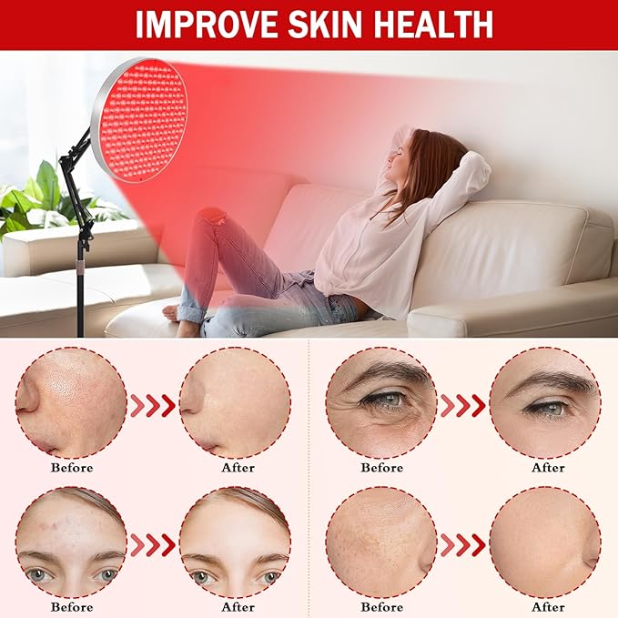 13" Round Red Light Therapy 660nm Red 850nm Infrared
