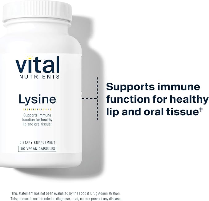 Vital Nutrients Lysine 100 Capsules