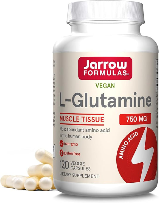Jarrow Formulas L-Glutamine 750 mg, Dietary 120 Veggie 120 Day