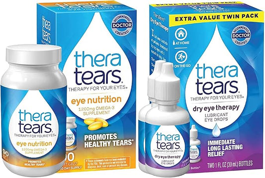 TheraTears 1200mg Omega 3 Supplement 90 Count 30mL 1 1 Fl