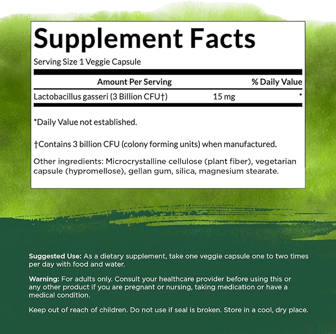Swanson Lactobacillus Gasseri 3 Billion (60 Veggie 4 Bottles