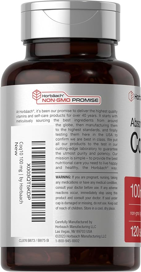 Horbäach CoQ10 100mg Softgels 120 Count