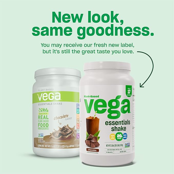 Vega Essentials Plant Based Protein Powder, Vanilla 2.3 lbs
