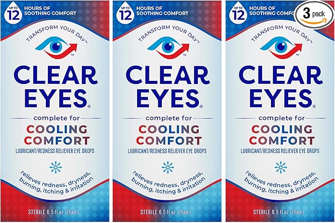 Clear Eyes Cooling Comfort Redness Relief 0.5 fl 3 Pack