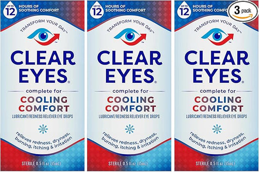 Clear Eyes Cooling Comfort Redness Relief 0.5 fl 3 Pack