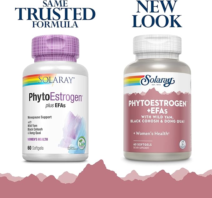 Solaray PhytoEstrogen Plus EFAs Menopause Support 60ct, 30 30 Serv.