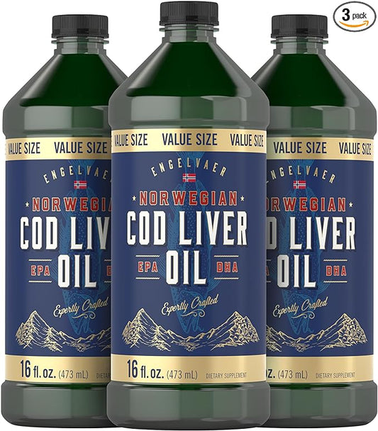Carlyle Norwegian Cod Liver Oil 16oz | 3 Bottles