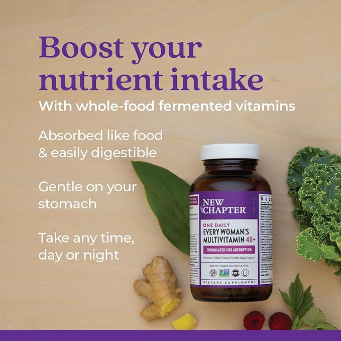 New Chapter Women's Multivitamin 40 plus 20+ Nutrients 40+, Gentle 72 Count
