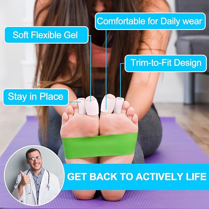 12 Pcs Silicone Toe Sleeves, Soft